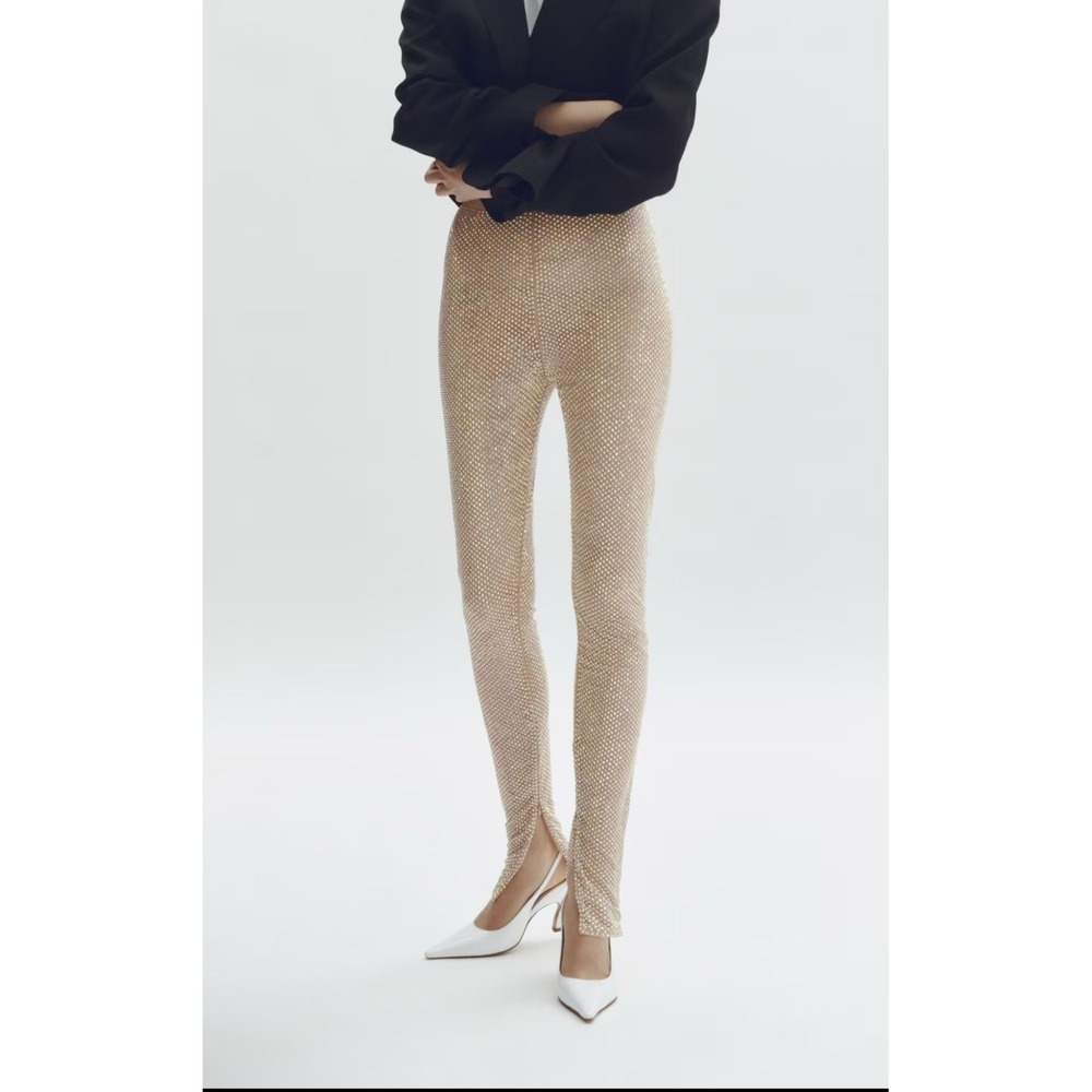 NWT Stella McCartney x H&M Embellished Lace Rhinestone Leggings Medium
